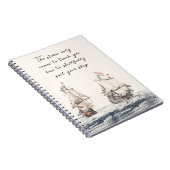 twee zeilschepen op het Zee Johan Teyler Notitieboek (Rechterzijde)