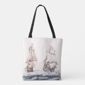  twee zeilschepen op het Zee Johan Teyler Tote Bag (Achterkant)