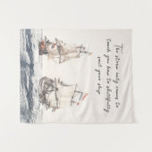  twee zeilschepen op het Zee Johan Teyler Wandkleed (Voorkant (horizontaal))