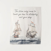  twee zeilschepen op het Zee Johan Teyler Wandkleed (Voorkant)