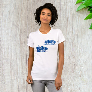 Twee zeilschepen voor T-shirt