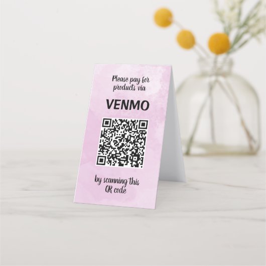 Twee Zelden Drie QR code Waterverf Klantenkaartje (Voorkant)