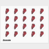 Twee Zielen Eén Hart Ronde Sticker (Vel)