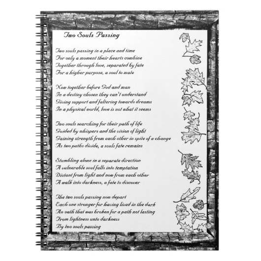 Twee zielen passeren notitieboek (Voorkant)