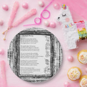 Twee zielen passeren papieren bordje (Feest)