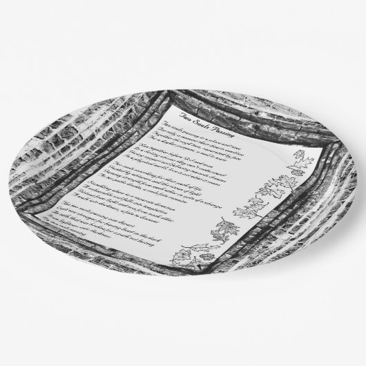 Twee zielen passeren papieren bordje (Gekanteld)