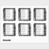 Twee zielen passeren vierkante sticker (Vel)