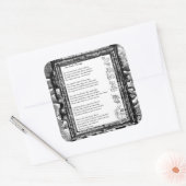 Twee zielen passeren vierkante sticker (Envelop)