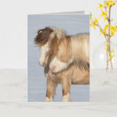 Twee zigeunerhengsten - Wenskaart Kaart (Gele Bloem)