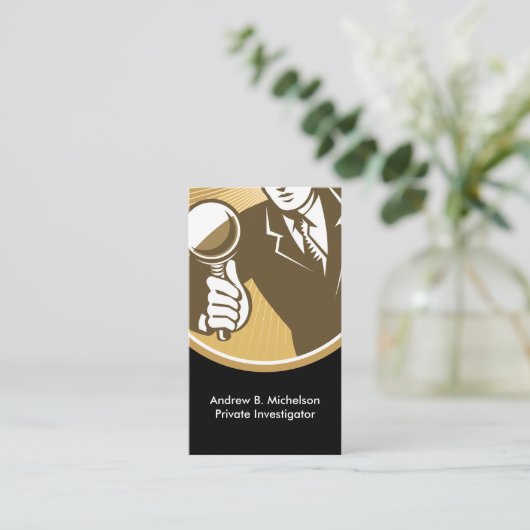 Twee zijdelings particulier onderzoek visitekaartje (Staand voorkant)