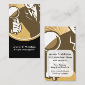 Twee zijdelings particulier onderzoek visitekaartje (Voorkant / Achterkant)