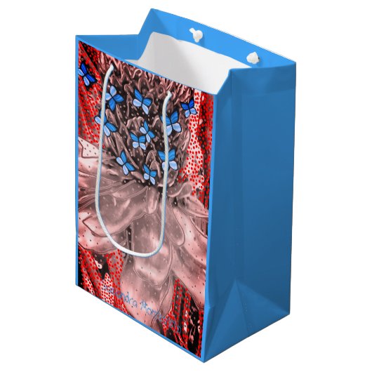 TWEE ZIJDEN ART DUO Scroll Collectie Gift Bag #2 Medium Cadeauzakje (Voorkant Gekanteld)