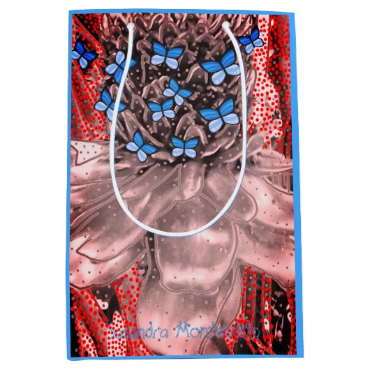 TWEE ZIJDEN ART DUO Scroll Collectie Gift Bag #2 Medium Cadeauzakje (Voorkant)