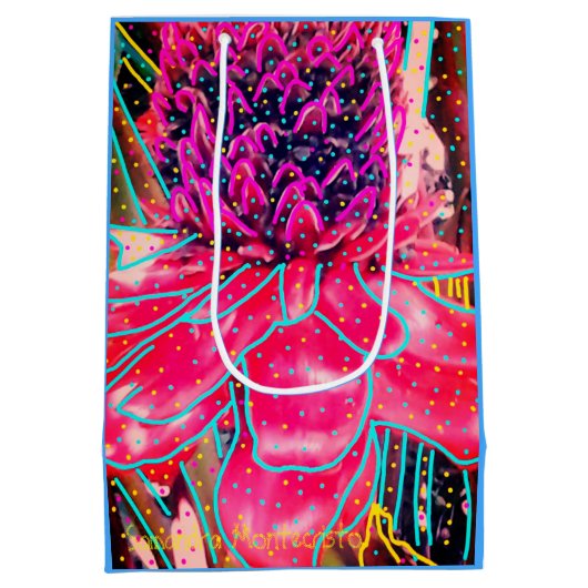 TWEE ZIJDEN ART DUO Scroll Collectie Gift Bag #2 Medium Cadeauzakje (Achterkant)