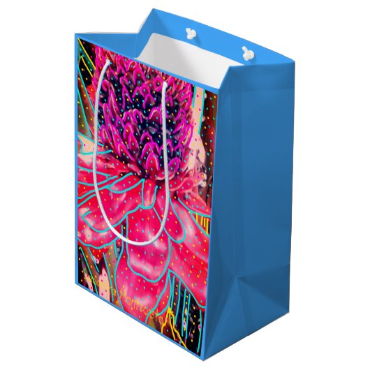 TWEE ZIJDEN ART DUO Scroll Collectie Gift Bag #2 Medium Cadeauzakje (Achterkant Gekanteld)