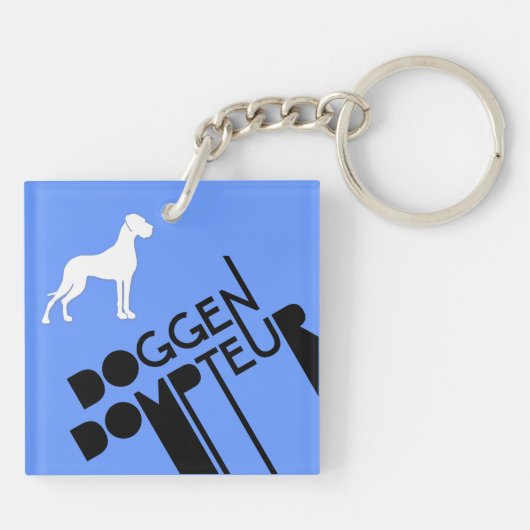 Twee zijden bedrukt sleutelhanger (Achterkant)