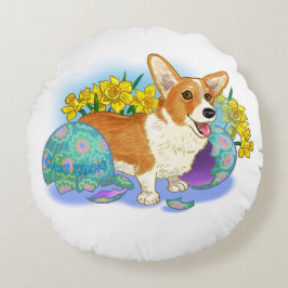 Twee zijden Corgi Rond Kussen