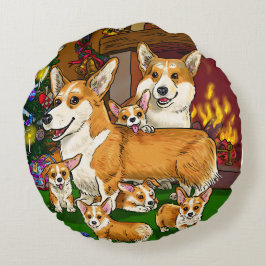 Twee zijden rond kussen