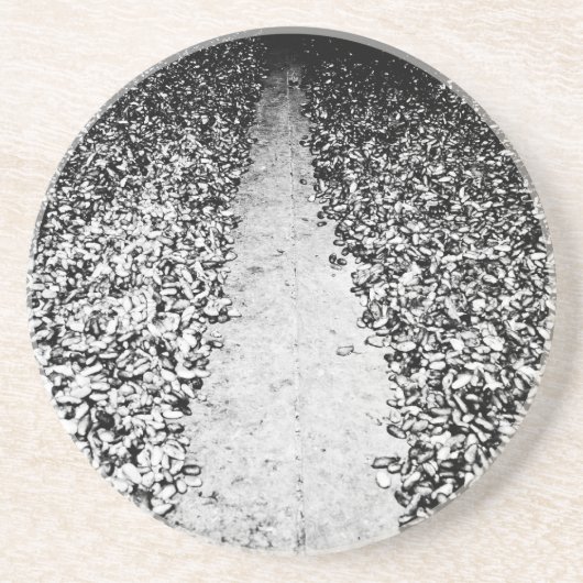 twee zijden van cacao zandsteen onderzetter (Voorkant)