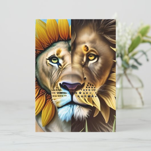 Twee zijden van de liefdesdrift bedankkaart (Staand voorkant)