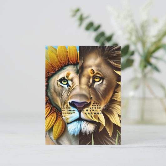 Twee zijden van de liefdesdrift briefkaart (Staand voorkant)