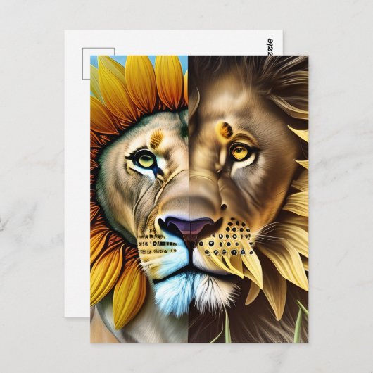 Twee zijden van de liefdesdrift briefkaart (Voorkant / Achterkant)