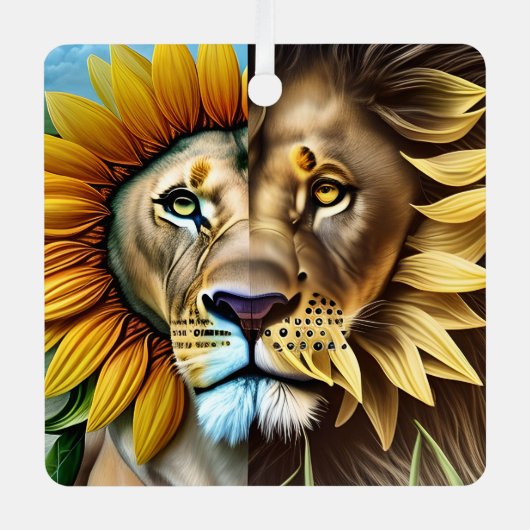 Twee zijden van de liefdesdrift metalen ornament (Voorkant)