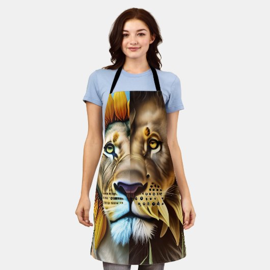 Twee zijden van de liefdesdrift schort (Gedragen)