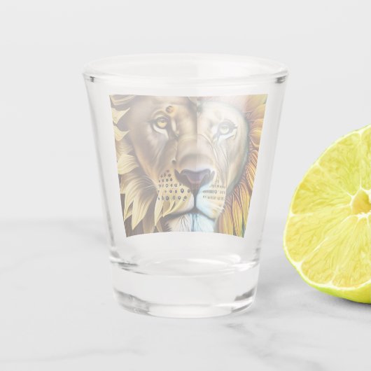 Twee zijden van de liefdesdrift shot glas (Achterkant)