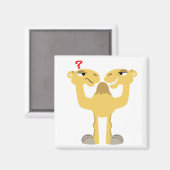 Twee zijden van dezelfde Cartoon Camel Magnet (Voorkant / Achterkant)