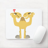 Twee zijden van dezelfde Cartoon Camel Mousepad Muismat (Met muis)