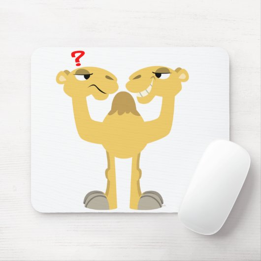 Twee zijden van dezelfde Cartoon Camel Mousepad Muismat (Met muis)