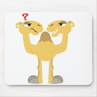 Twee zijden van dezelfde Cartoon Camel Mousepad Muismat