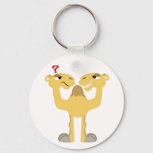 Twee zijden van dezelfde Cartoon Camel Sleutelhang Sleutelhanger (Voorkant)