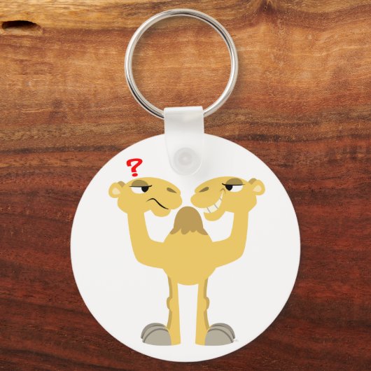Twee zijden van dezelfde Cartoon Camel Sleutelhang Sleutelhanger (Voorkant)
