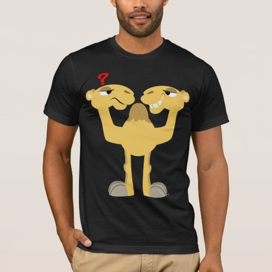 Twee zijden van dezelfde Cartoon Camel T-Shirt (Voorkant)