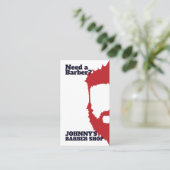 Twee zijden vóór en na de barber visitekaartje (Staand voorkant)