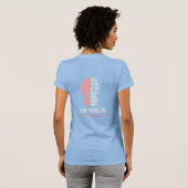 Twee zijdes dames Jersey Blue T-Shirt (Achterkant volledig)