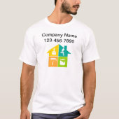 Twee zijhuis schilder personeel werk Shirten T-shirt (Voorkant)