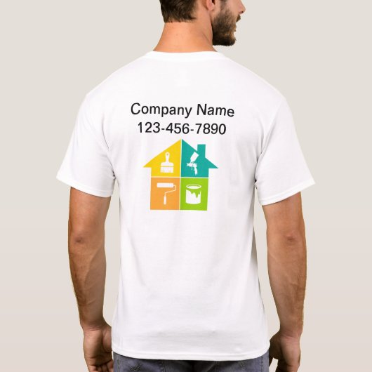 Twee zijhuis schilder personeel werk Shirten T-shirt (Achterkant)