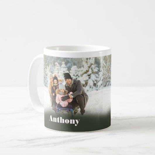 Twee zijkant, aangepaste Mok voor fotokoffie (Voorkant links)