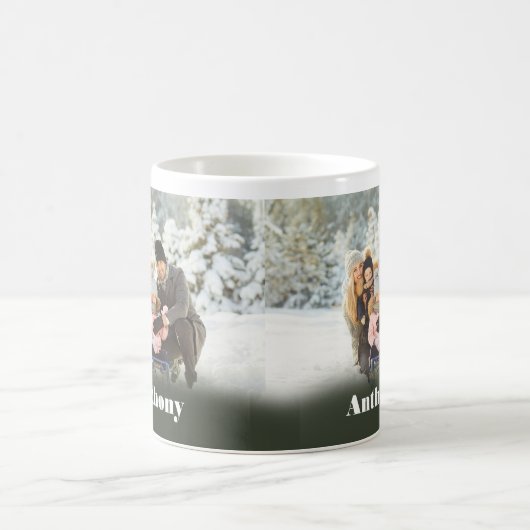 Twee zijkant, aangepaste Mok voor fotokoffie (Center)