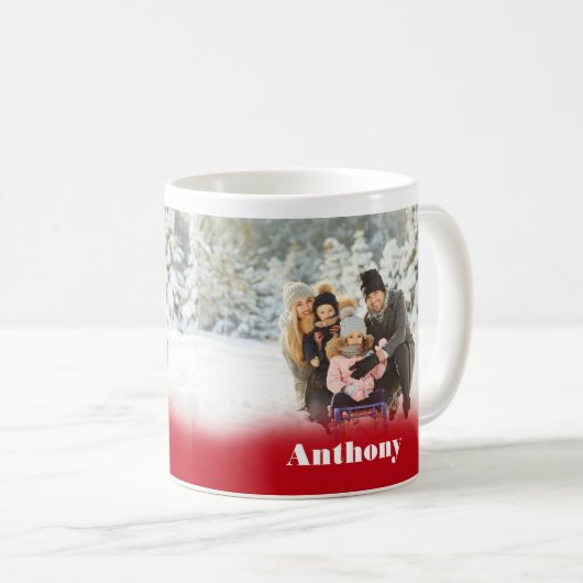 Twee zijkant, aangepaste Mok voor fotokoffie (Voorkant rechts)