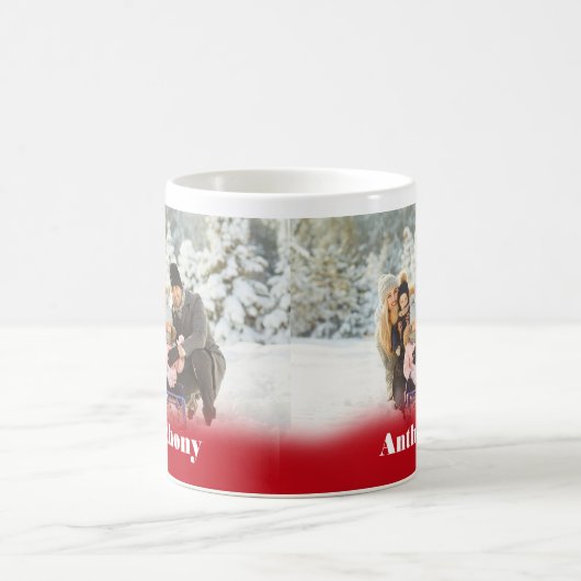 Twee zijkant, aangepaste Mok voor fotokoffie (Center)