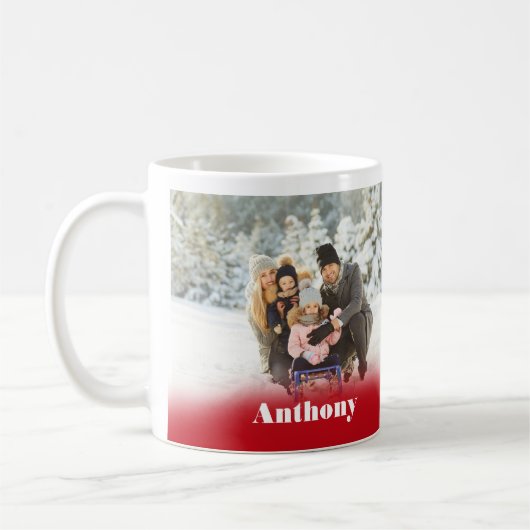 Twee zijkant, aangepaste Mok voor fotokoffie (Links)