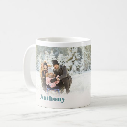 Twee zijkant, aangepaste Mok voor fotokoffie (Voorkant links)