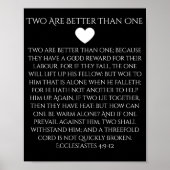 Twee zijn beter dan een Prediker 4:9 bruiloft Poster (Voorkant)
