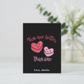 Twee zijn beter dan één Valentijn Feestdagenkaart (Staand voorkant)