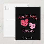 Twee zijn beter dan één Valentijn Feestdagenkaart (Voorkant / Achterkant)