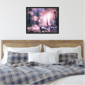 Twee zilveren vossen canvas afdruk (Insitu (Slaapkamer))